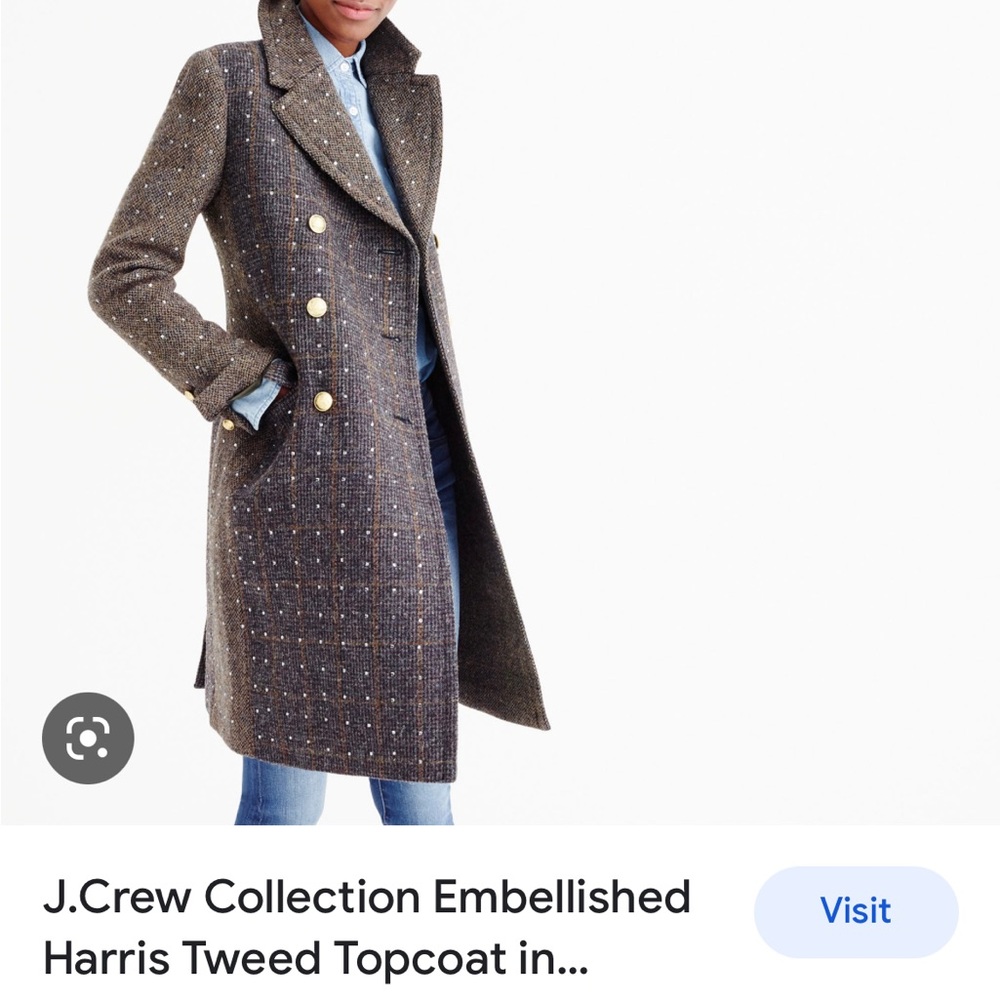 ISO j.crew Harris Tweed Topcoat
